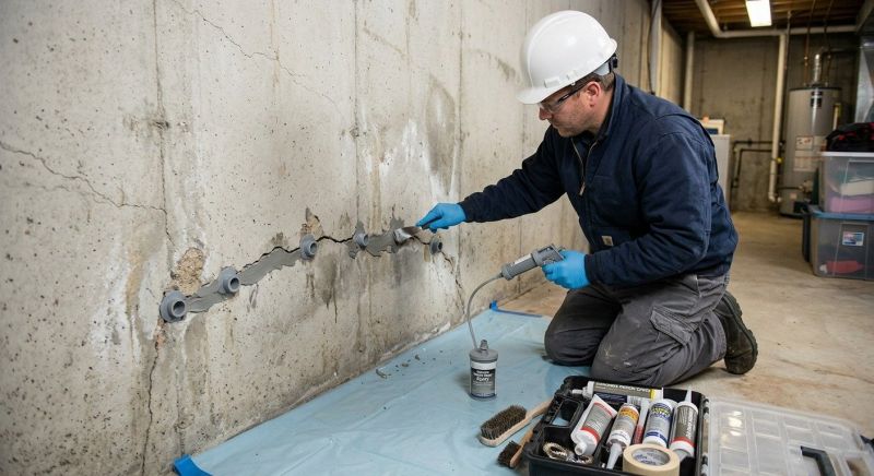 Basement Crack Repair in Denver, NC