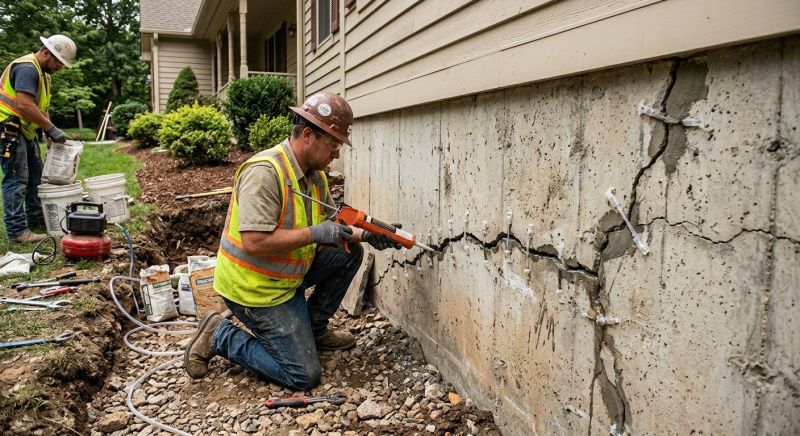 Cracked Foundation Repair in Belmont, NC
