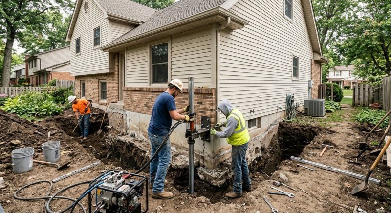 Foundation Settlement Repair in Denver, NC