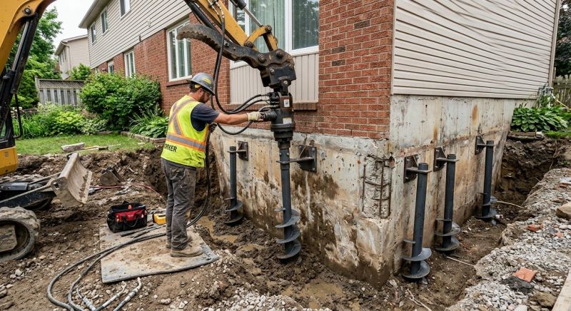 Helical Piers Installation in Denver, NC