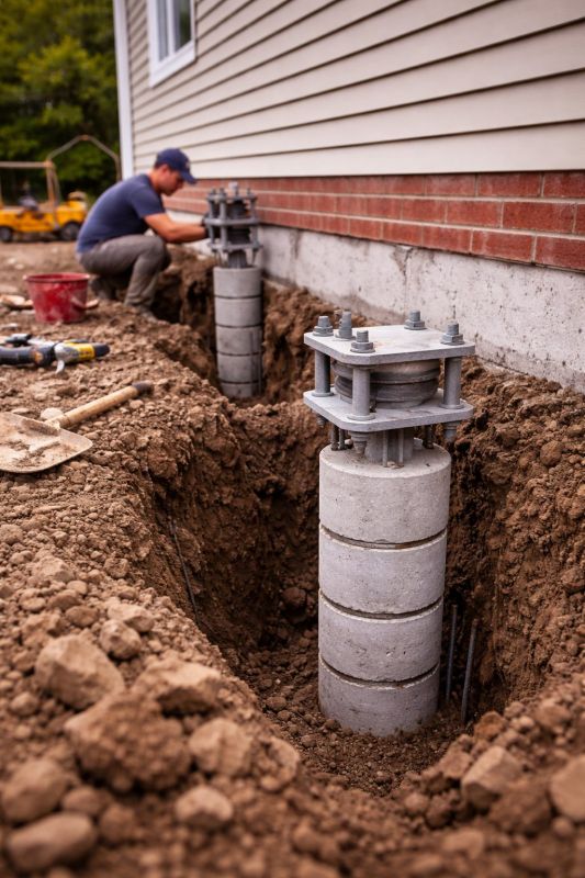 Helical Piers Installation in Denver, NC