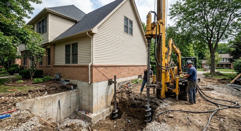 Helical Pile Installation in Denver, NC