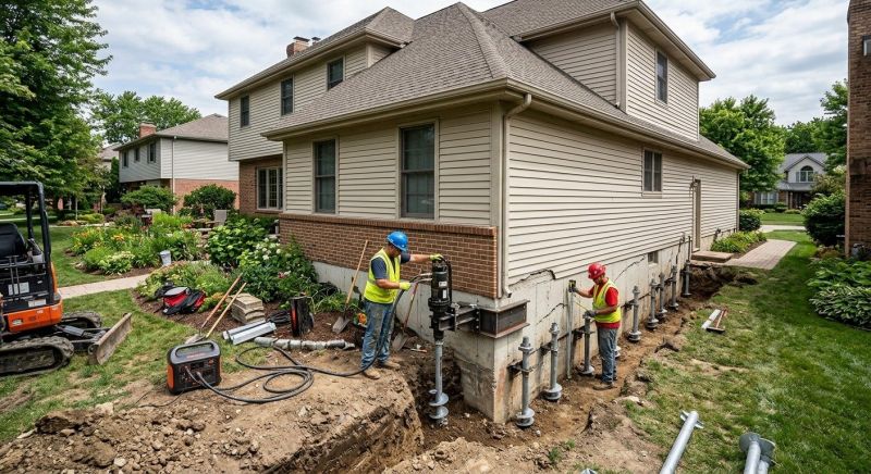 Helical Pile Installation in Denver, NC