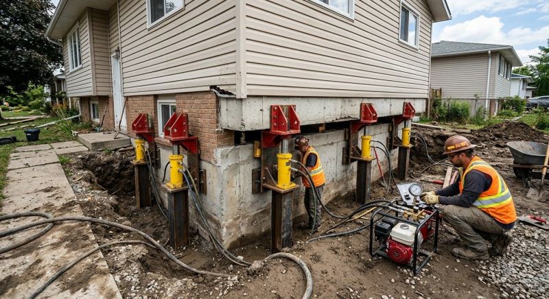 Sinking Foundation Lifting in Denver, NC